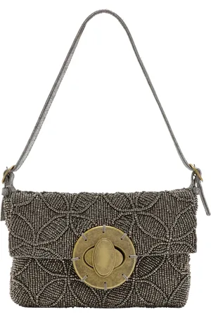 Maliparmi Taske, Dame, Grå, ONE SIZE, Uld, Lille Lucky Beads Broderi Skuldertaske