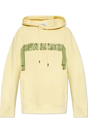 Lanvin Sweathshirts & Hoodies, Herre, Gul, XL, Bomuld, Bomuldshættetrøje