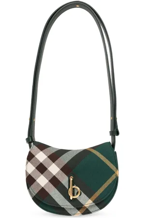 Burberry Taske, Dame, Grøn, ONE SIZE, Uld, Mini Rocking Horse Checked Crossbody Taske