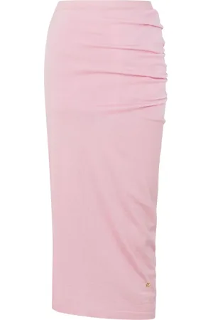 Moschino Nederdel, Dame, Lyserød, S, Ruched High-Waisted Nederdel