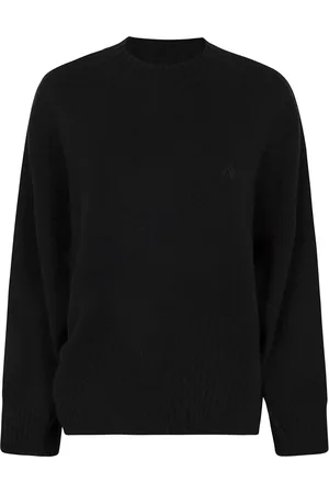 The Attico Strik, Dame, Sort, S, Cashmere, Ribstrikket Cashmere Sweater
