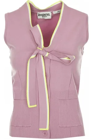 Essentiel Antwerp Strik, Dame, Lyserød, S, Uld, Bow Tie Strik Top