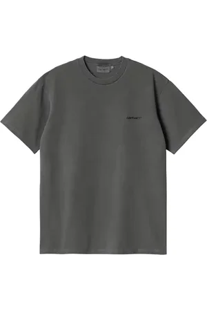 Carhartt Top, Herre, Grå, XL, Bomuld, Duster Script T-Shirt