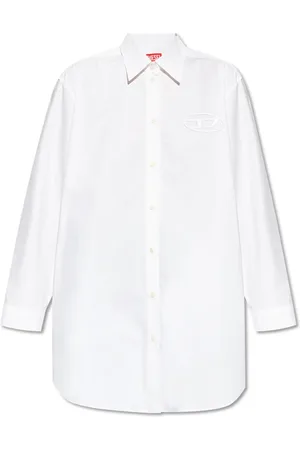 Diesel Bluser & Skjorter, Dame, Hvid, M, Bomuld, Skjortekjole