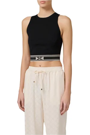 Elisabetta Franchi Top, Dame, Sort, M, Chic Moderne Dame Top