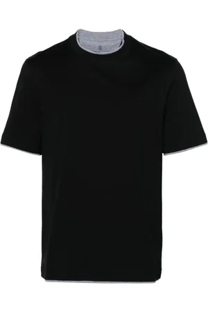 Brunello Cucinelli Top, Herre, Sort, L, Bomuld, Sorte T-shirts & Polos Ss24