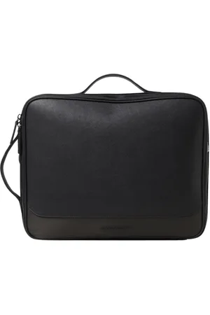 Emporio Armani Taske, Herre, Sort, ONE SIZE, Uld, Briefcase Hånd Skulder Lynlås Rektangulær