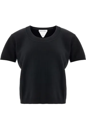 Bottega Veneta Top, Dame, Sort, M, Cashmere, Cashmere T-shirt