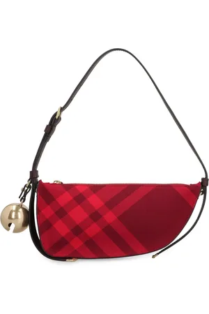 Burberry Taske, Dame, Rød, ONE SIZE, Uld, Shield Fabric Skuldertaske