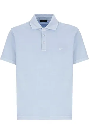 FAY Top, Herre, Blå, 2XL, Bomuld, Kortærmet poloshirt