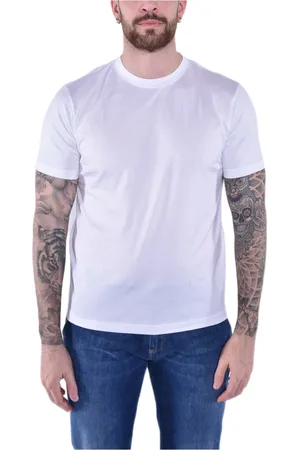ELEVENTY Top, Herre, Hvid, XL, Bomuld, Crew Neck T-Shirt