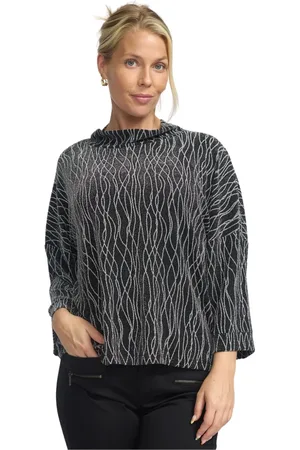 2-Biz Bluser & Skjorter, Dame, Sort, S, Sort Glitter Bluse