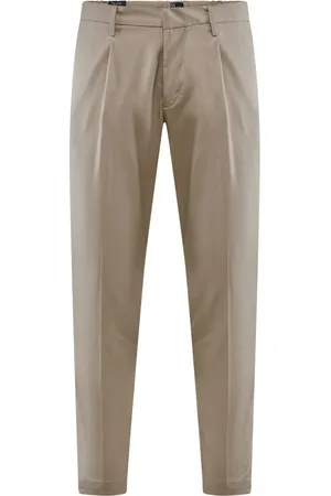 Bomboogie Bukser, Herre, , W40, Bomuld, Plisserede bukser i gabardine