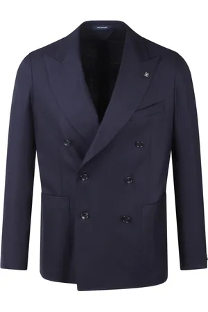 TAGLIATORE Jakke, Herre, Blå, 2XL, Uld, Dobbeltbrystet jakke