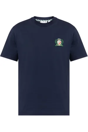 Lacoste Top, Herre, Blå, XL, Bomuld, T-shirt med logo
