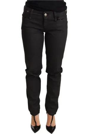ERMANNO SCERVINO Jeans, Dame, Sort, W26, Bomuld, Low Waist Skinny Cotton Jeans