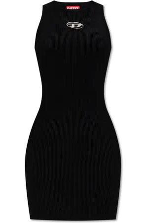 Diesel Kjole, Dame, Sort, M, Polyester, Kort Kjole