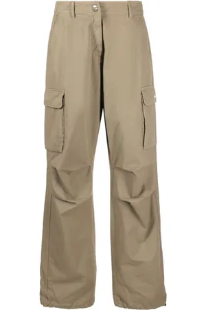 COPERNI Bukser, Dame, Grøn, M, Bomuld, Wide-Leg Cargo Bukser