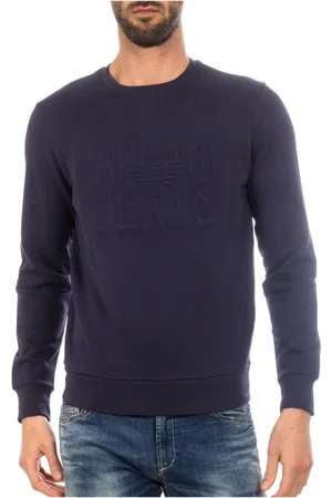 Emporio Armani Sweathshirts & Hoodies, Herre, Blå, XL, Bomuld, Hoodies