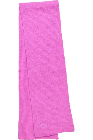 Lollys Laundry Tilbehør, Dame, Lyserød, ONE SIZE, Uld, Ribstrikket Tørklæde Neon Mountainll