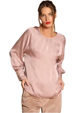 Masons Bluser & Skjorter, Dame, Lyserød, L, Uld, Elegant Viscose Vinter Skjorte Carla
