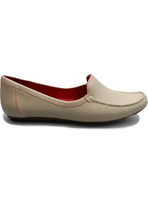 Clarks Sko, Dame, Hvid, 39 EU, Læder, Komfortable Læder Slip-On Loafers