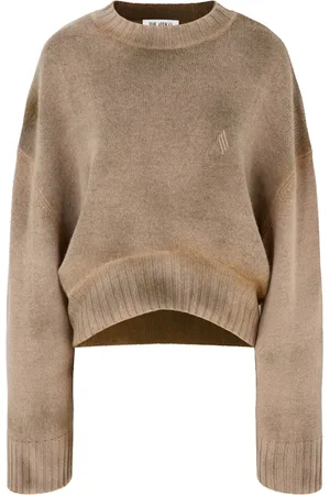 The Attico Strik, Dame, Brun, XS, Uld, Camel Striktrøje
