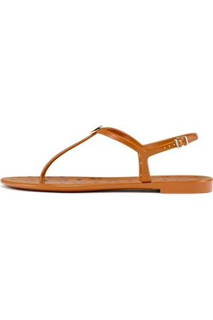 MCM Sko, Dame, Brun, 36 EU, Bomuld, Gummisandaler med monogram