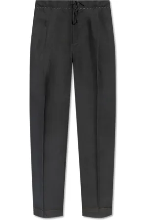Maison Margiela Bukser, Dame, Grå, S, Uld, Creased Bukser