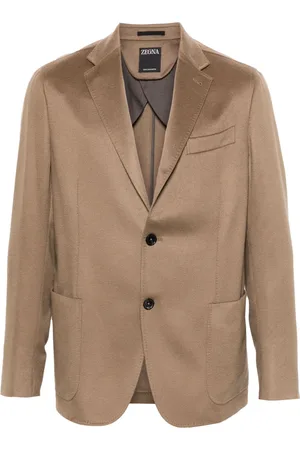 Ermenegildo Zegna Jakke, Herre, , L, Bomuld, Luksuriøs Cashmere Jakke med Bomuldsfor