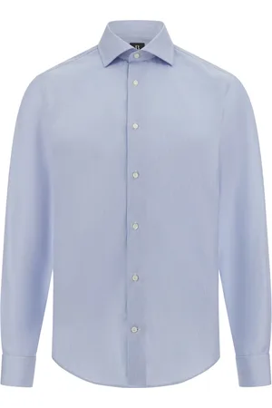 Boggi Milano Skjorte, Herre, Blå, XL, Bomuld, Ultimate Non-Iron Skjorte