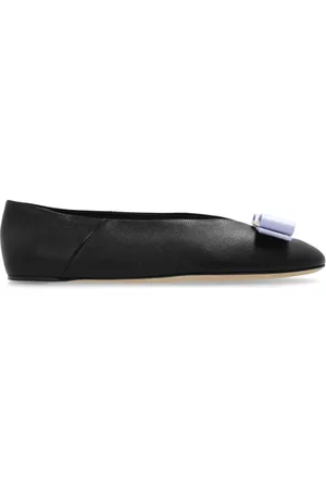 Salvatore Ferragamo Sko, Dame, Sort, 36 EU, Læder, Ballerinasko `Vanna`