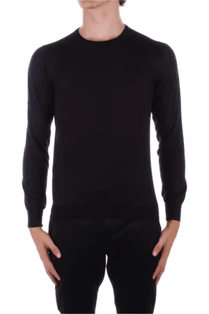 TAGLIATORE Strik, Herre, Sort, 3XL, Uld, Sort sweater i silke- og uldblanding