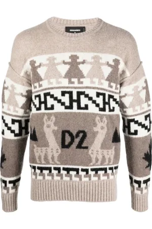 Dsquared2 Strik, Herre, , S, Uld, Rundhalset strikket pullover