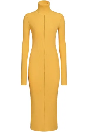 Marni Kjole, Dame, Gul, 2XS, Polyester, Gul Strikkjole