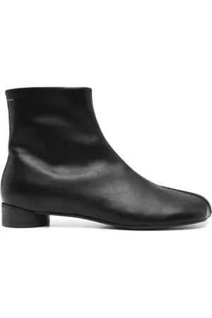 Maison Margiela Sko, Herre, Sort, 42 EU, Læder, Sort læderstøvle med sidelukning