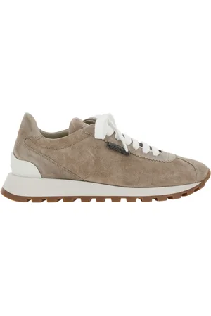 Brunello Cucinelli Sko, Dame, , 36 1/2 EU, Suede, Suede Low Top Sneakers