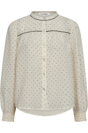 Co`Couture Bluser & Skjorter, Dame, , XS, Uld, Prikket Skjorte Bluse