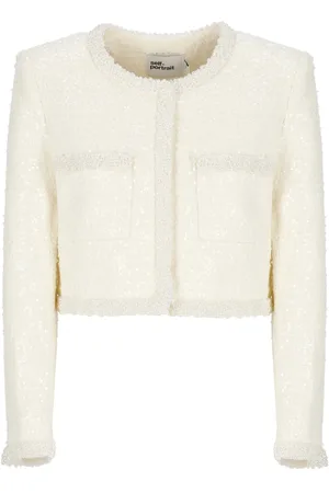 Self-Portrait Jakke, Dame, , M, Beaded Cropped Jacket