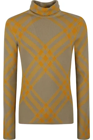 Burberry Strik, Herre, Flerfarvet, L, Uld, Strikket Rullekrave Turtleneck