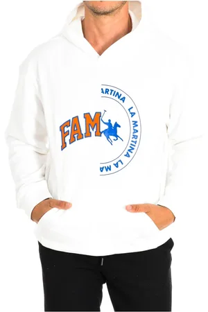 La Martina Sweathshirts & Hoodies, Herre, Hvid, 2XL, Bomuld, Cloud Dancer Man Oversized Cotton Hoodie