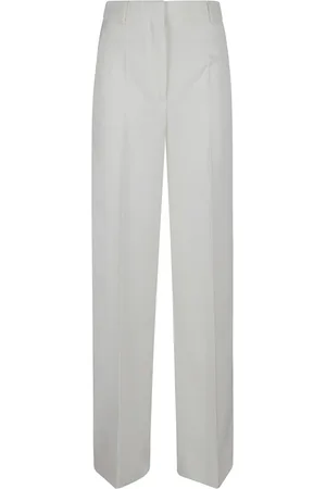 Stella McCartney Bukser, Dame, Hvid, 3XS, Uld, Højtaljede Uldbukser