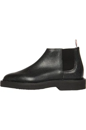 Thom Browne Sko, Herre, Sort, 40 1/2 EU, Læder, Mid Top Chelsea Støvler
