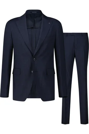 TAGLIATORE Jakkesæt, Herre, Blå, M, Uld, Slim Fit Todelt Jakkesæt