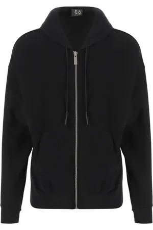 44 Label Group Sweathshirts & Hoodies, Herre, Sort, XL, Bomuld, Bomulds Hættetrøje med Lynlås og Logoprint