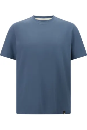 Boggi Milano Top, Herre, Blå, M, Bomuld, Højtydende Piqué T-shirt