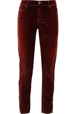 Diesel Jeans, Dame, Rød, W31, Bomuld, D-Jevel Slim-fit Jeans