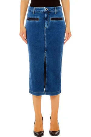 Liu Jo Nederdel, Dame, Blå, W28, Bomuld, Gonna Skirt
