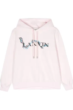 Lanvin Sweathshirts & Hoodies, Dame, Lyserød, M, Bomuld, Klassisk Hættetrøje med Print