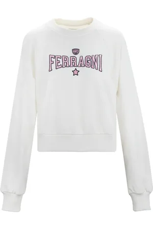 Chiara Ferragni Sweathshirts & Hoodies, Dame, Hvid, S, Bomuld, Pullover Sweater